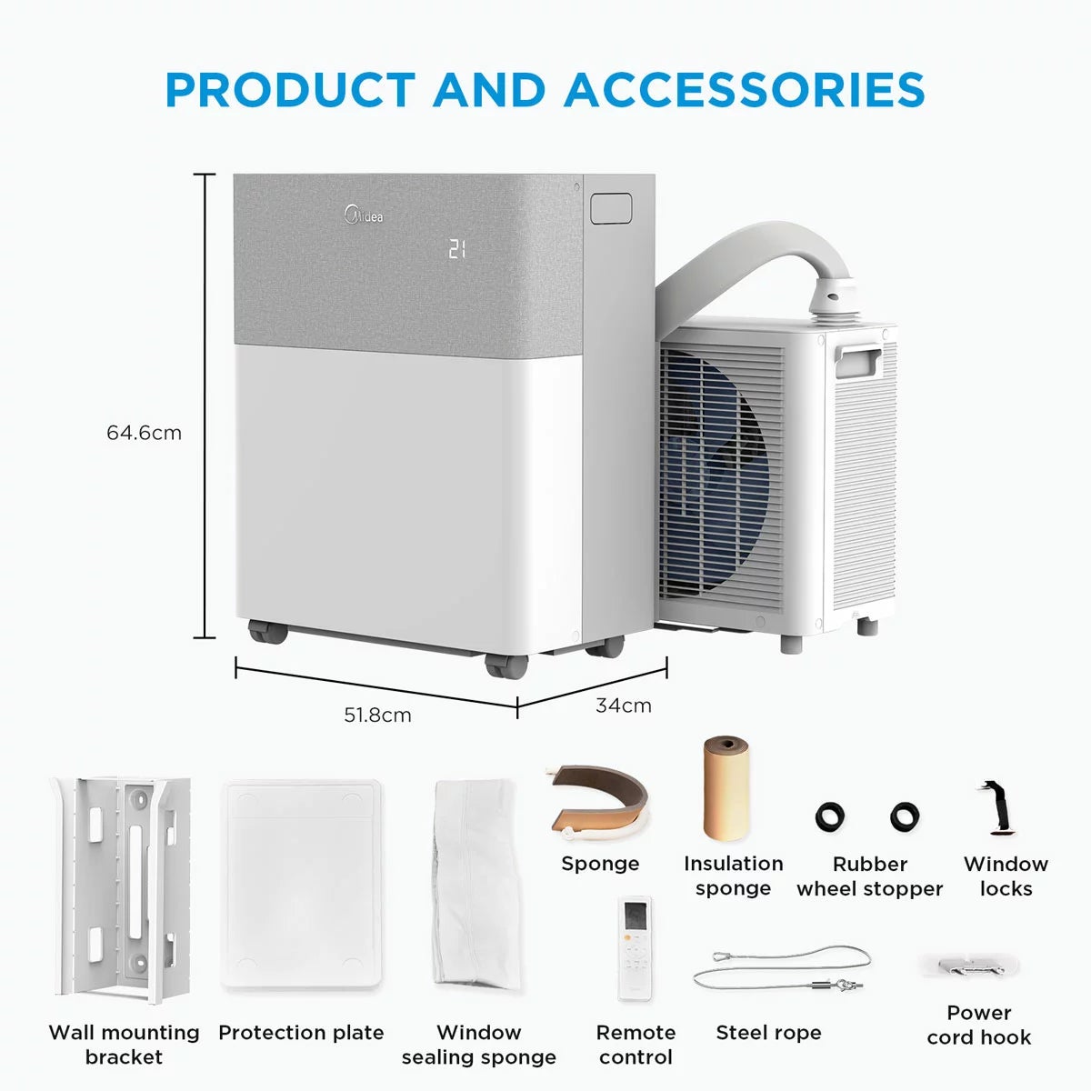 Midea PortaSplit 4 in 1 Air Conditioner, Heater, Dehumidifier & Ventilator, view 5