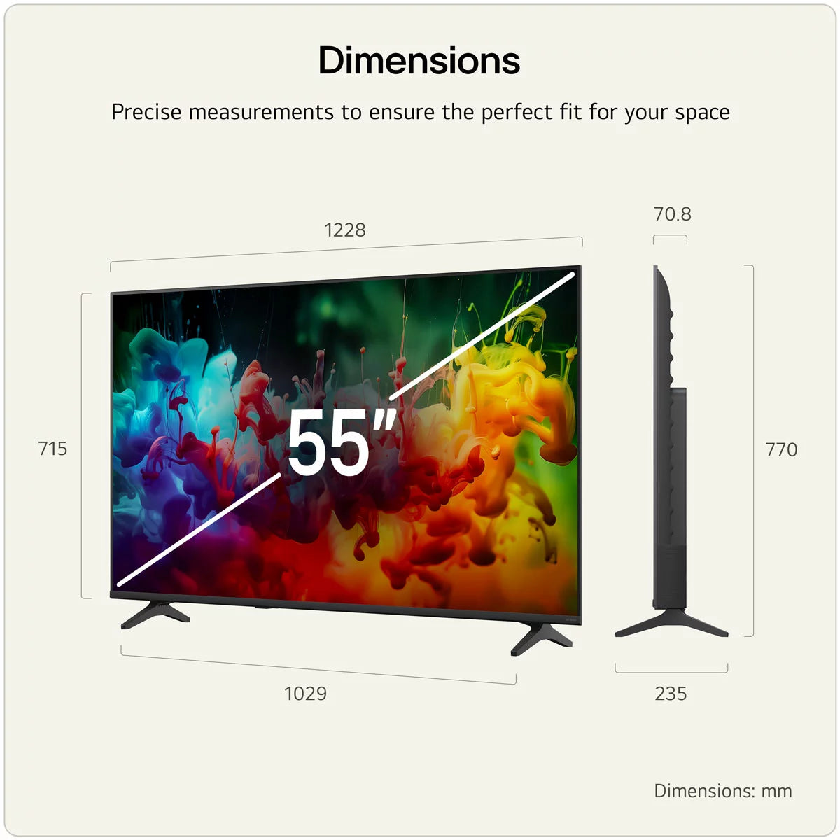 LG 55QNED70B6C 55 Inch QNED 4K Ultra HD Smart TV