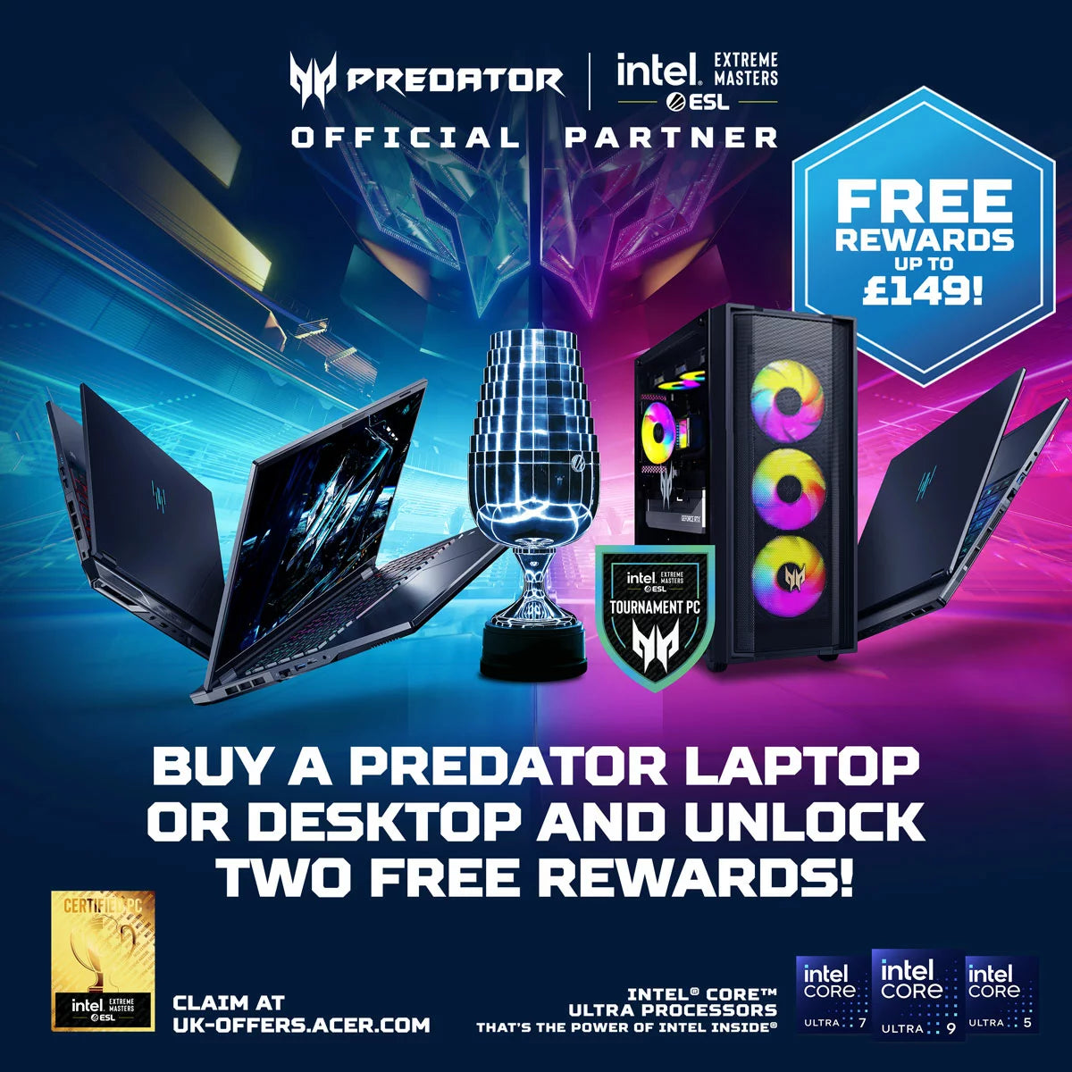Acer Predator Helios AI, Intel Core Ultra 9, 64GB RAM, 1TB SSD NVIDIA GeForce