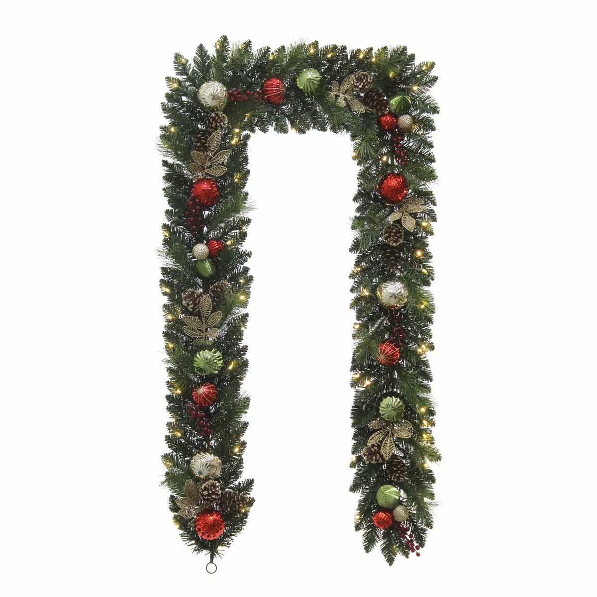 9 ft Pre-lit Christmas Artificial Garland With Twinkling LED Lights, view 15