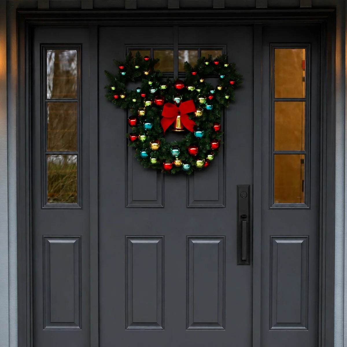 30 Inch Pre-Lit Mickey Figural Christmas Wreath, view 2