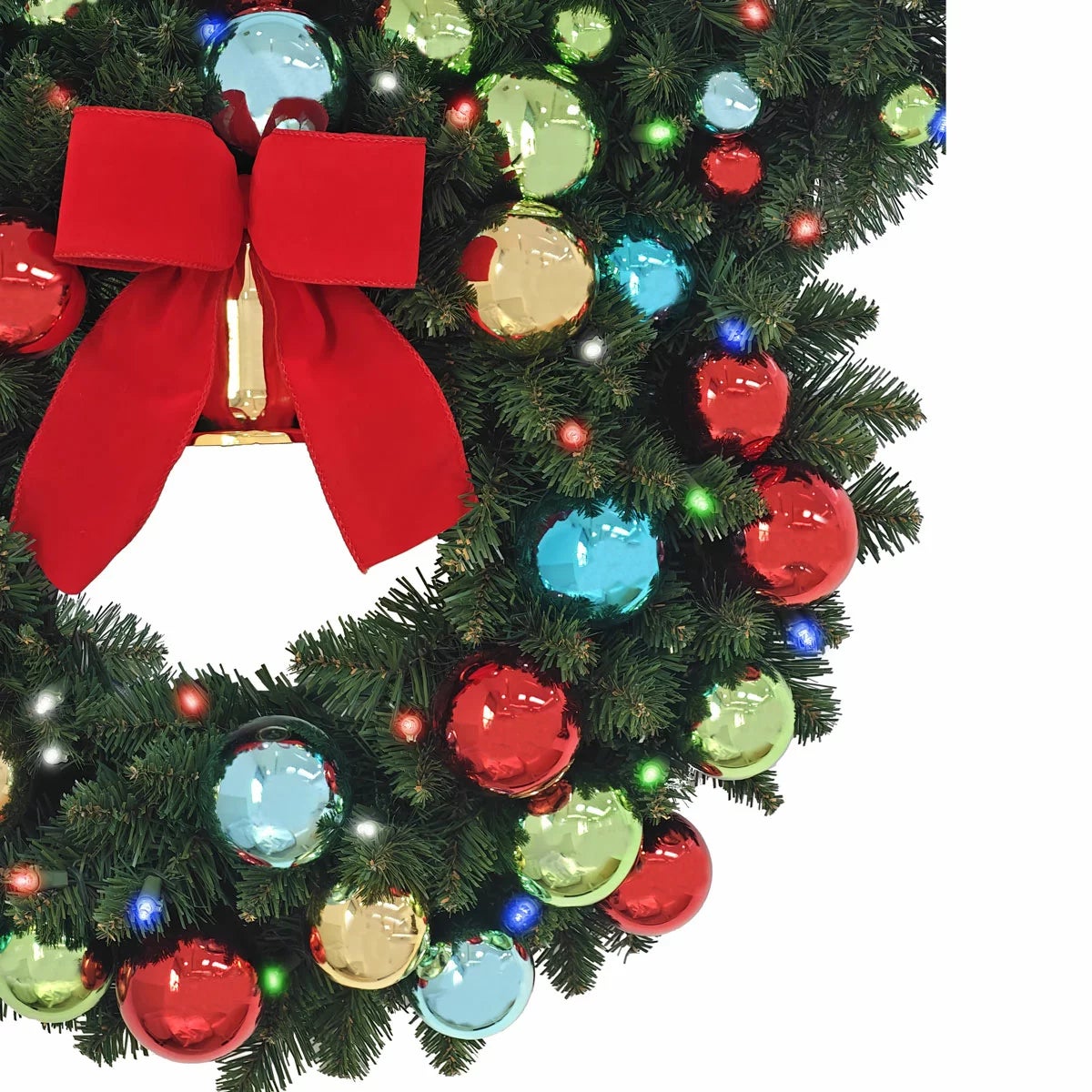 30 Inch Pre-Lit Mickey Figural Christmas Wreath, view 6