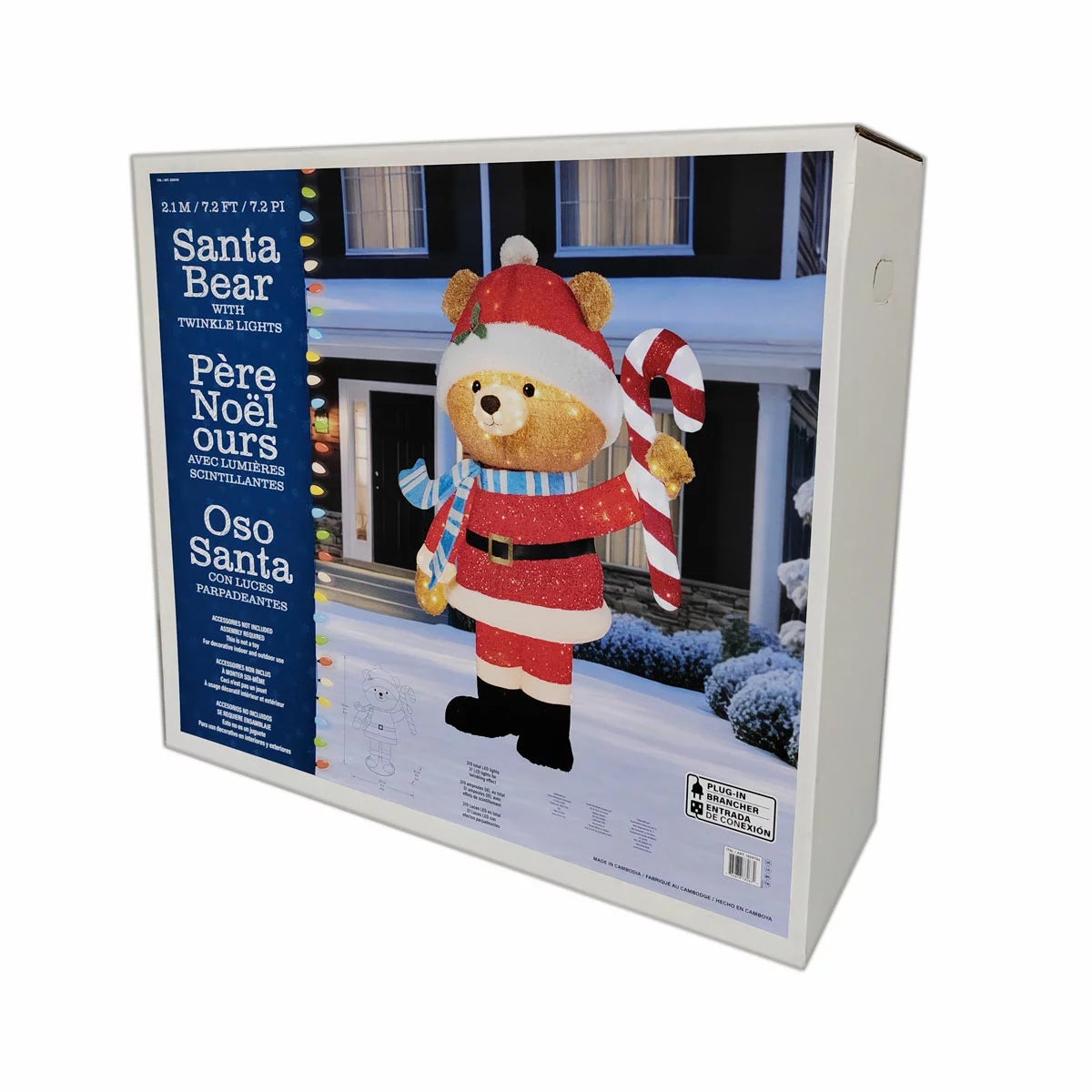 7 ft (86inch) Pop Up Santa Bear, view 4