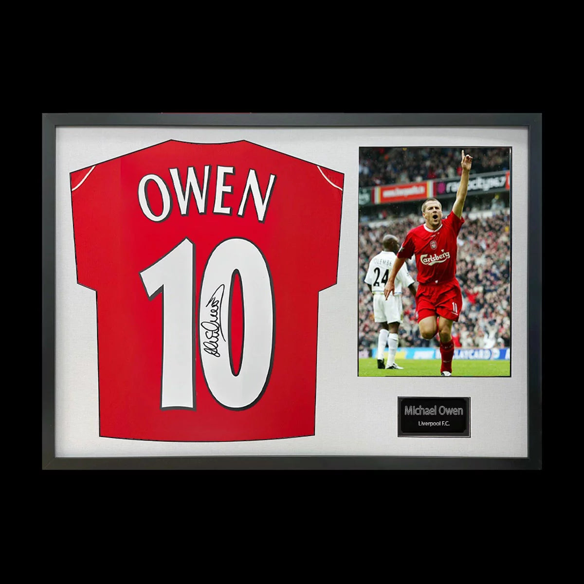 Michael Owen Signed Framed Liverpool Football Shirt including 1 Photo in 2