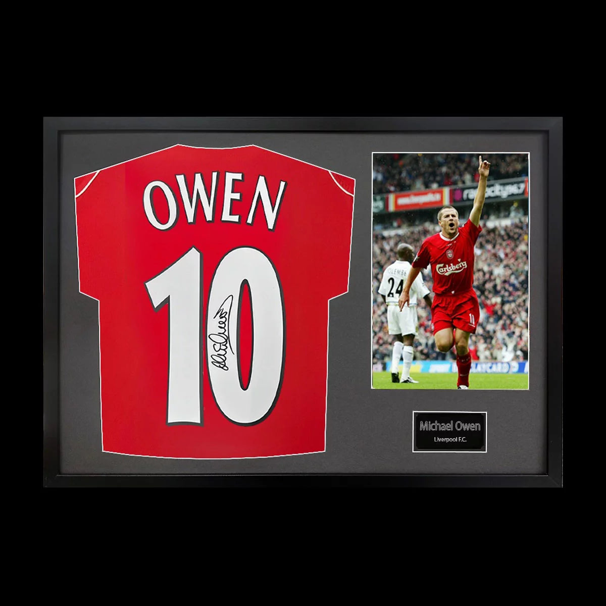 Michael Owen Signed Framed Liverpool Football Shirt including 1 Photo in 2