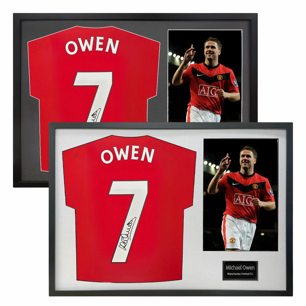 Michael Owen Signed Framed Manchester United Football Shirt including 1 Photo