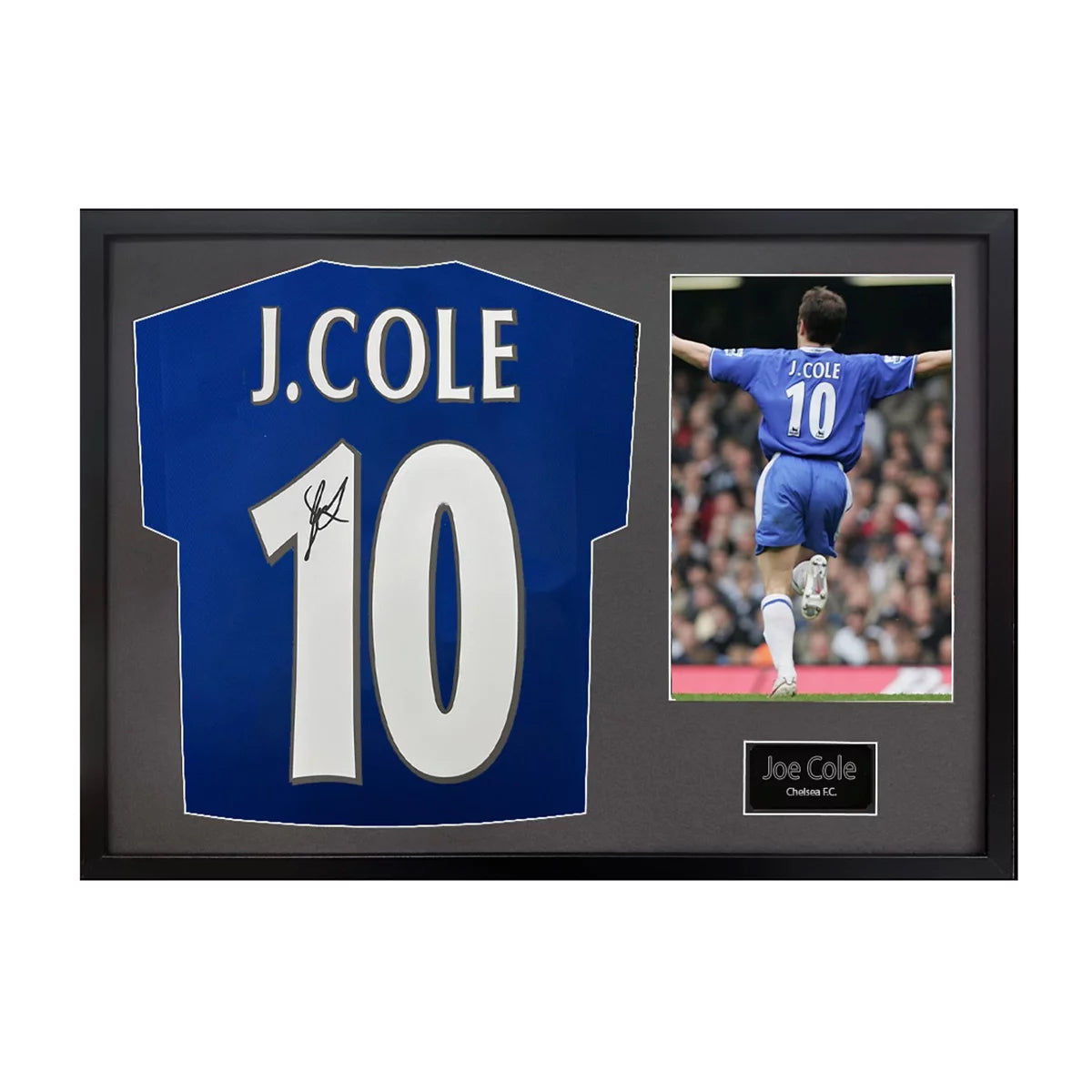 Joe Cole Signed Framed Chelsea Football Shirt including 1 Photo in 2 Options