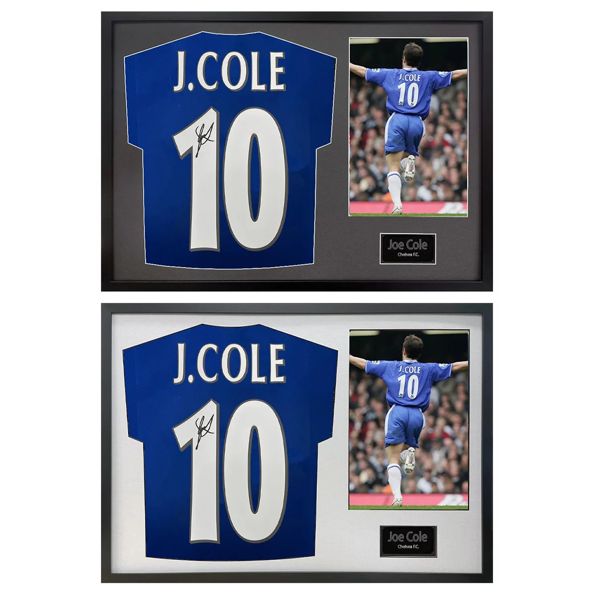 Joe Cole Signed Framed Chelsea Football Shirt including 1 Photo in 2 Options