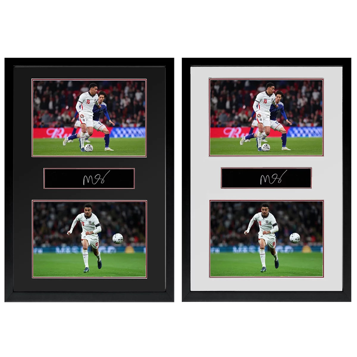 Morgan Rogers Signed Framed England Plaque in 2 Options: Black or White Mount