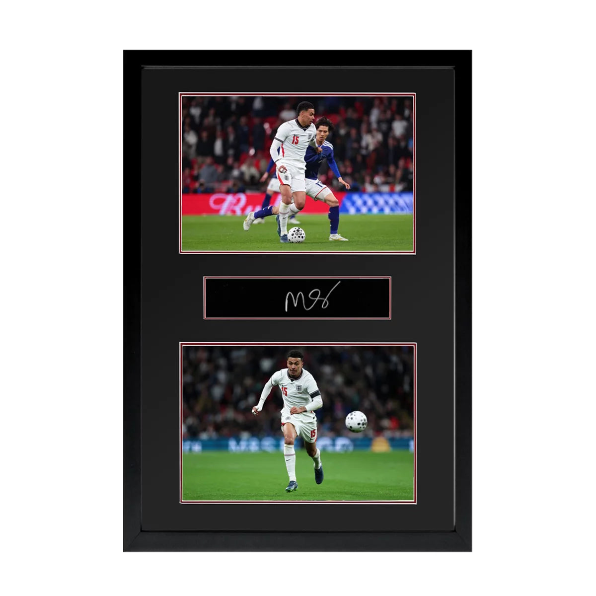 Morgan Rogers Signed Framed England Plaque in 2 Options: Black or White Mount
