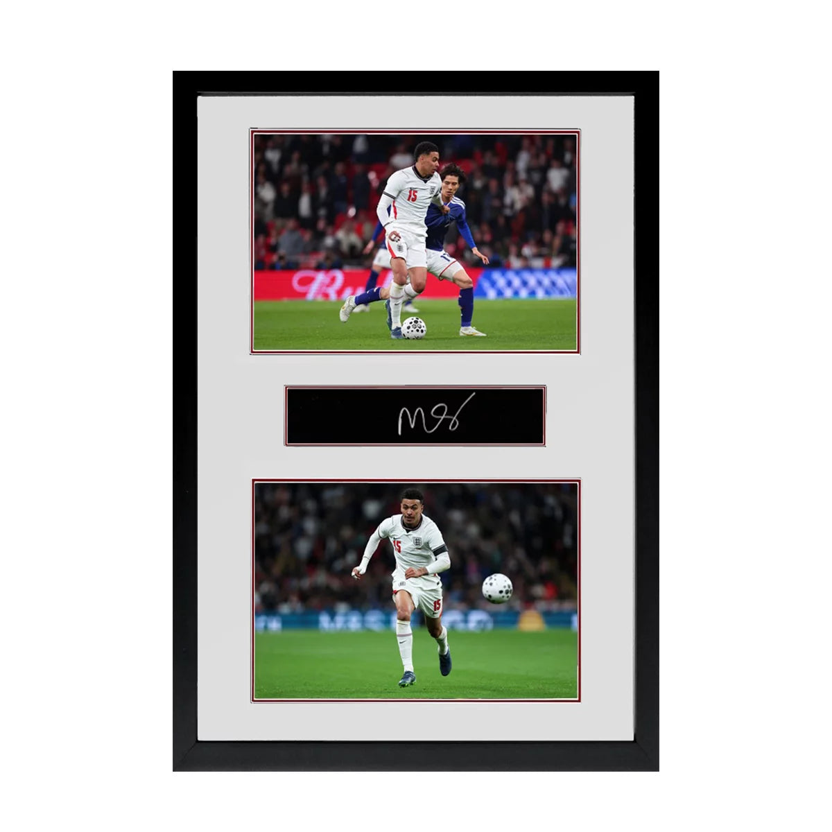 Morgan Rogers Signed Framed England Plaque in 2 Options: Black or White Mount