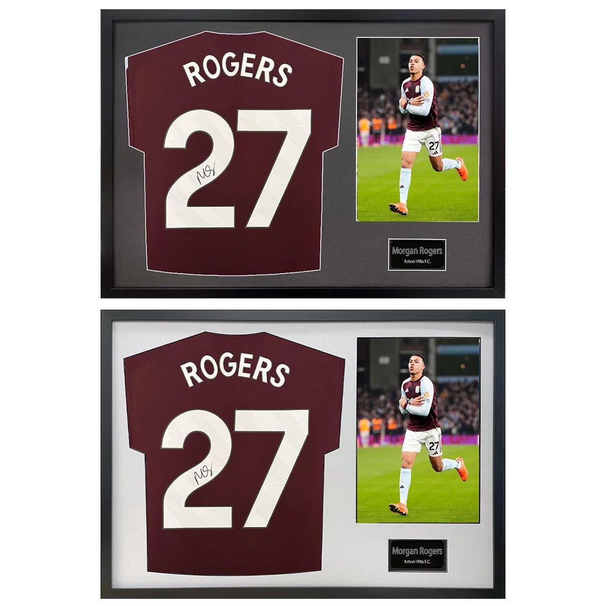 Morgan Rogers Signed Framed Aston Villa Football Shirt including 1 Photo, in 2