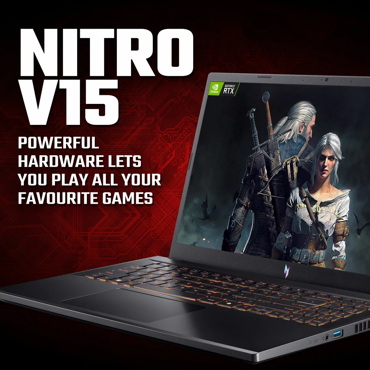 Acer Nitro V15, Intel Core i5, 16GB RAM, 1TB SSD, NVIDIA GeForce RTX 5060, 15.6