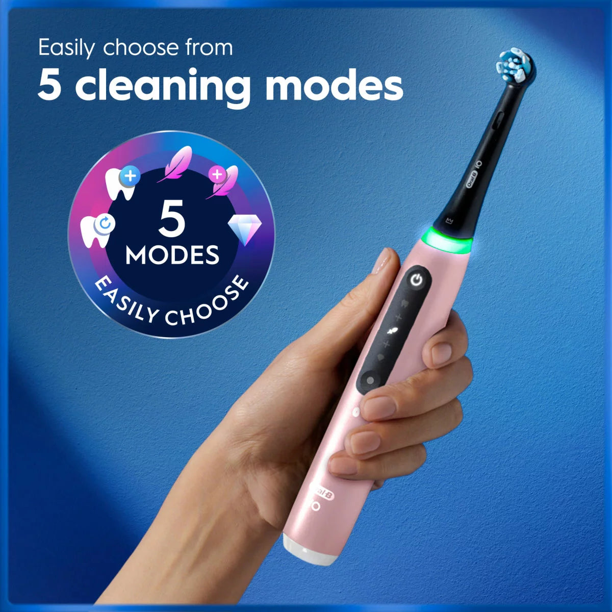 Oral-B iO Series 5 Electric Toothbrush with Travel Case in Pink