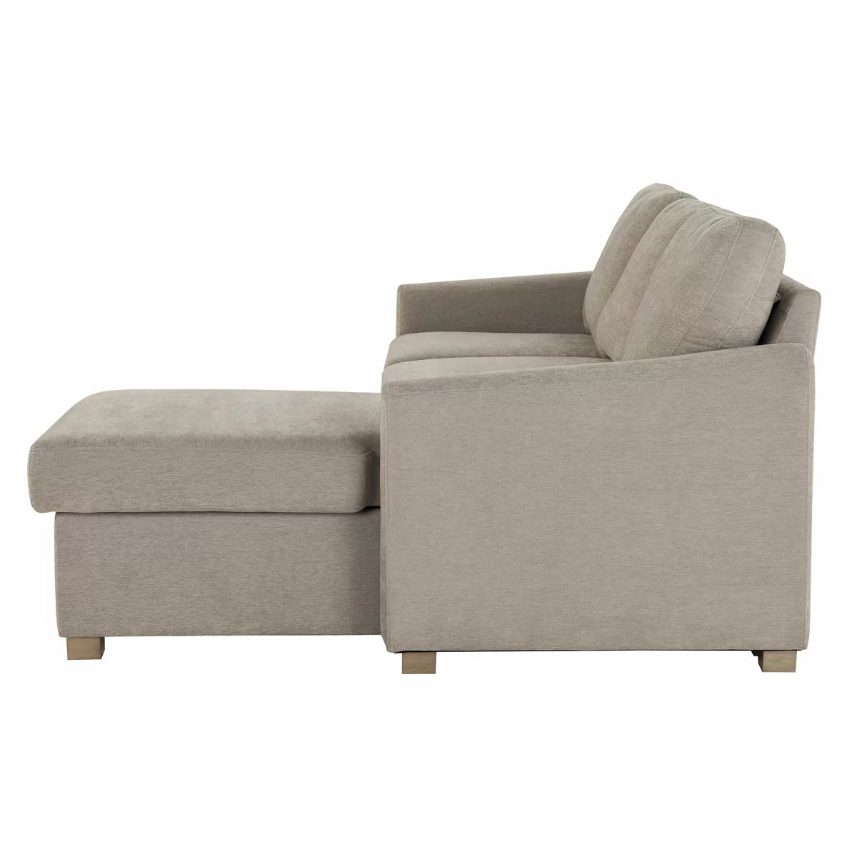 Coddle Cameron Fabric Sofa Bed with Reversible Chaise, Taupe, view 5