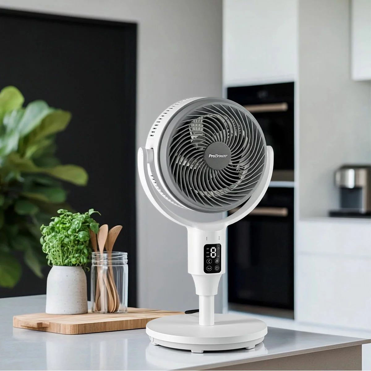 Pro Breeze AirFlo™ 43" Smart Hybrid Pedestal Fan Ultra-Quiet Air Circulator
