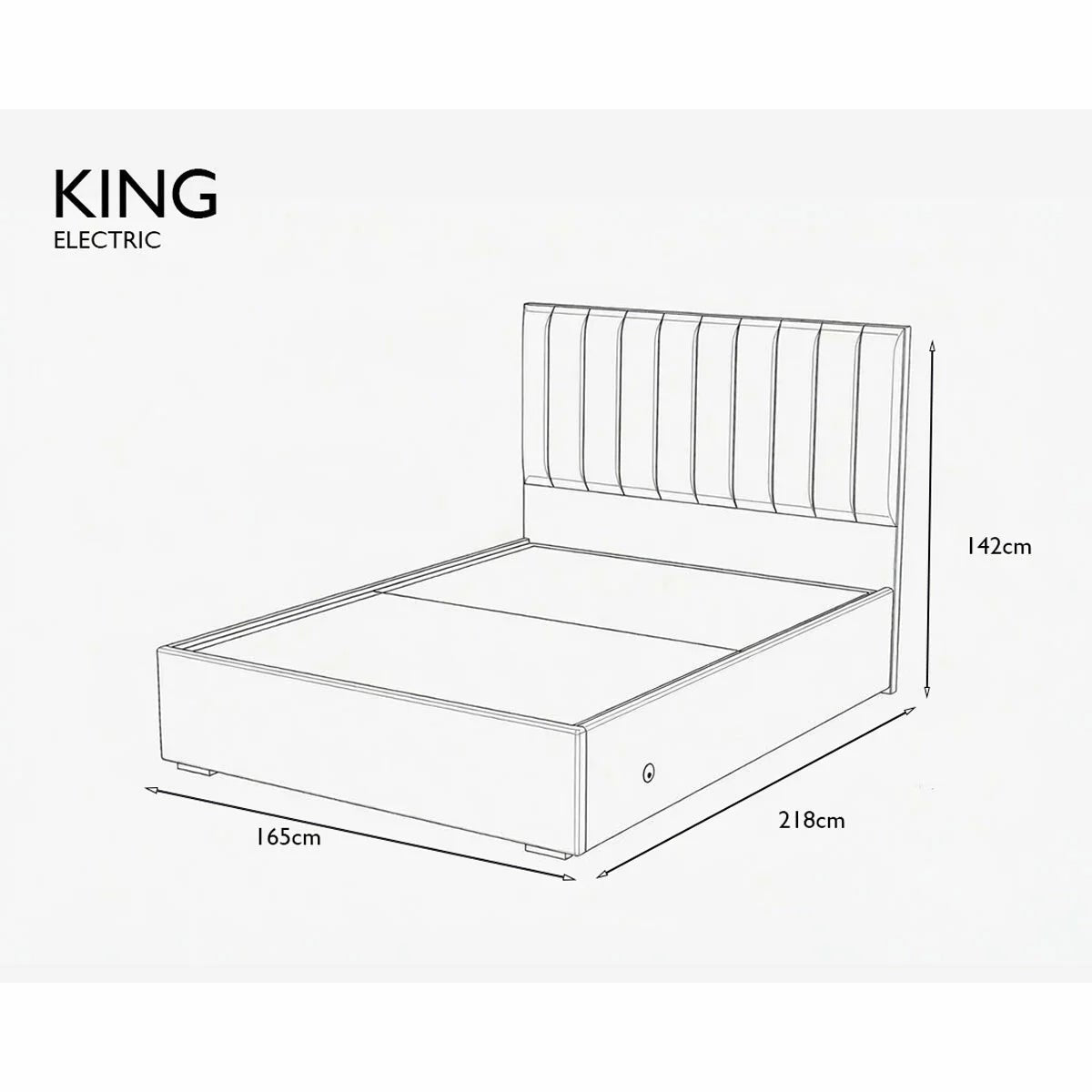 Highgrove Swift Brown Fabric Full Ottoman Bed Frame in 3 Sizes, view 15