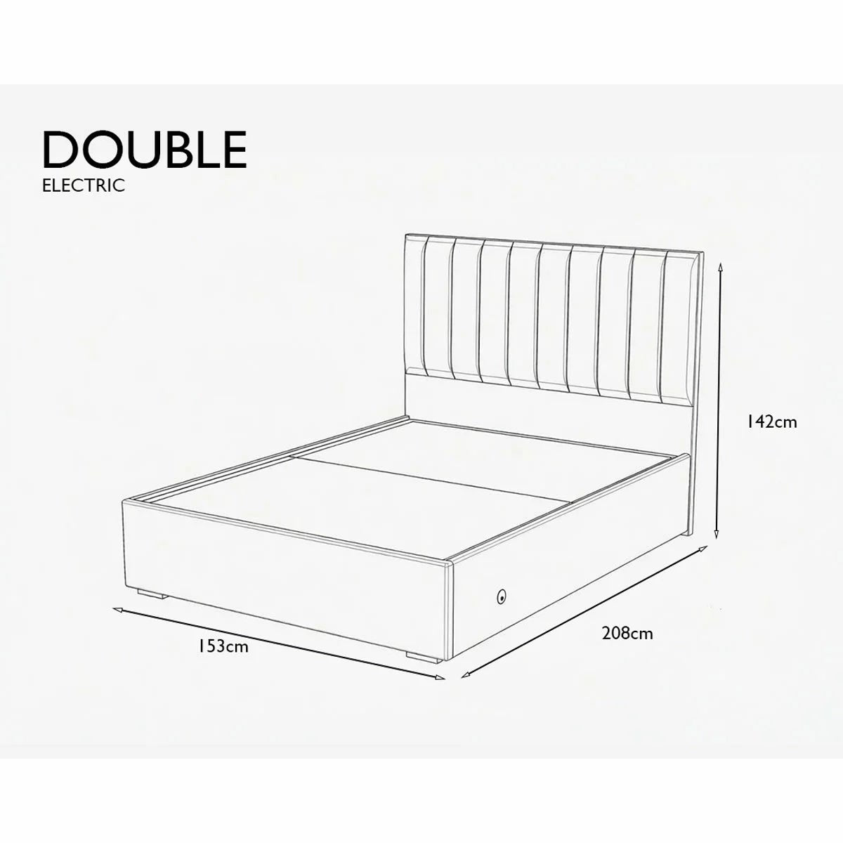 Highgrove Swift Brown Fabric Full Ottoman Bed Frame in 3 Sizes, view 8