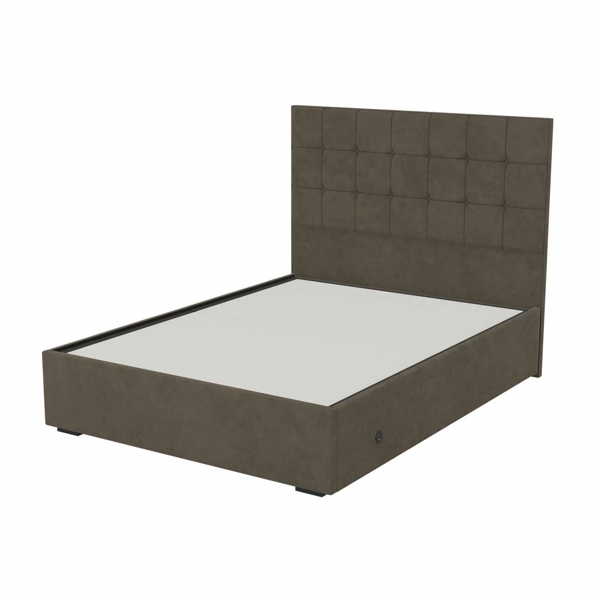 Highgrove Kavalan Brown Fabric Full Ottoman Bed Frame in 3 Sizes, view 17