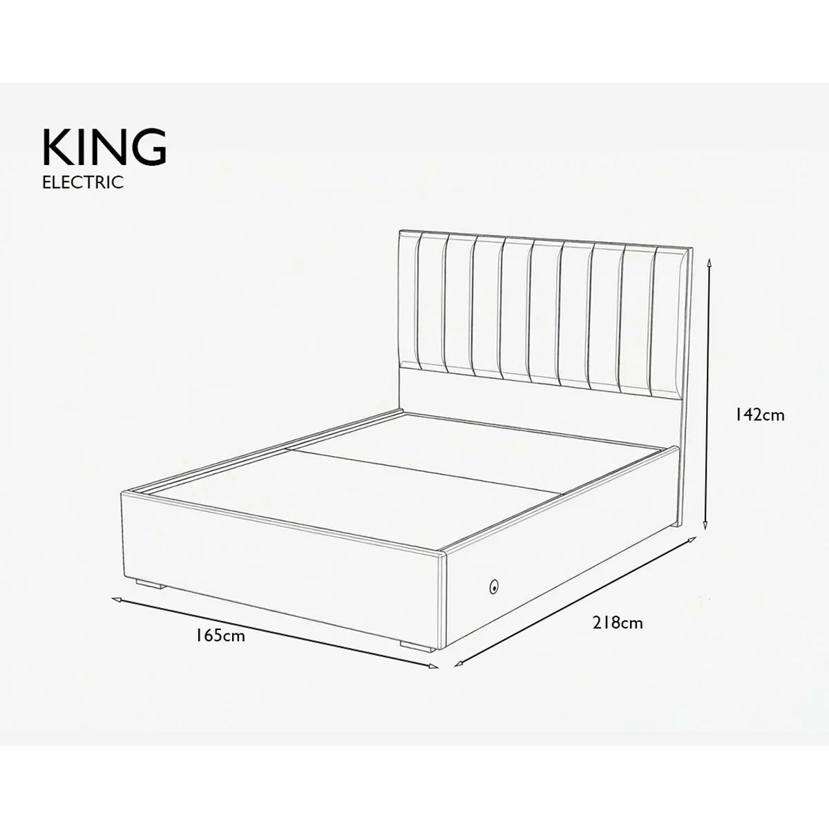 Highgrove Swift Grey Fabric Full Ottoman Bed Frame in 3 Sizes, view 15