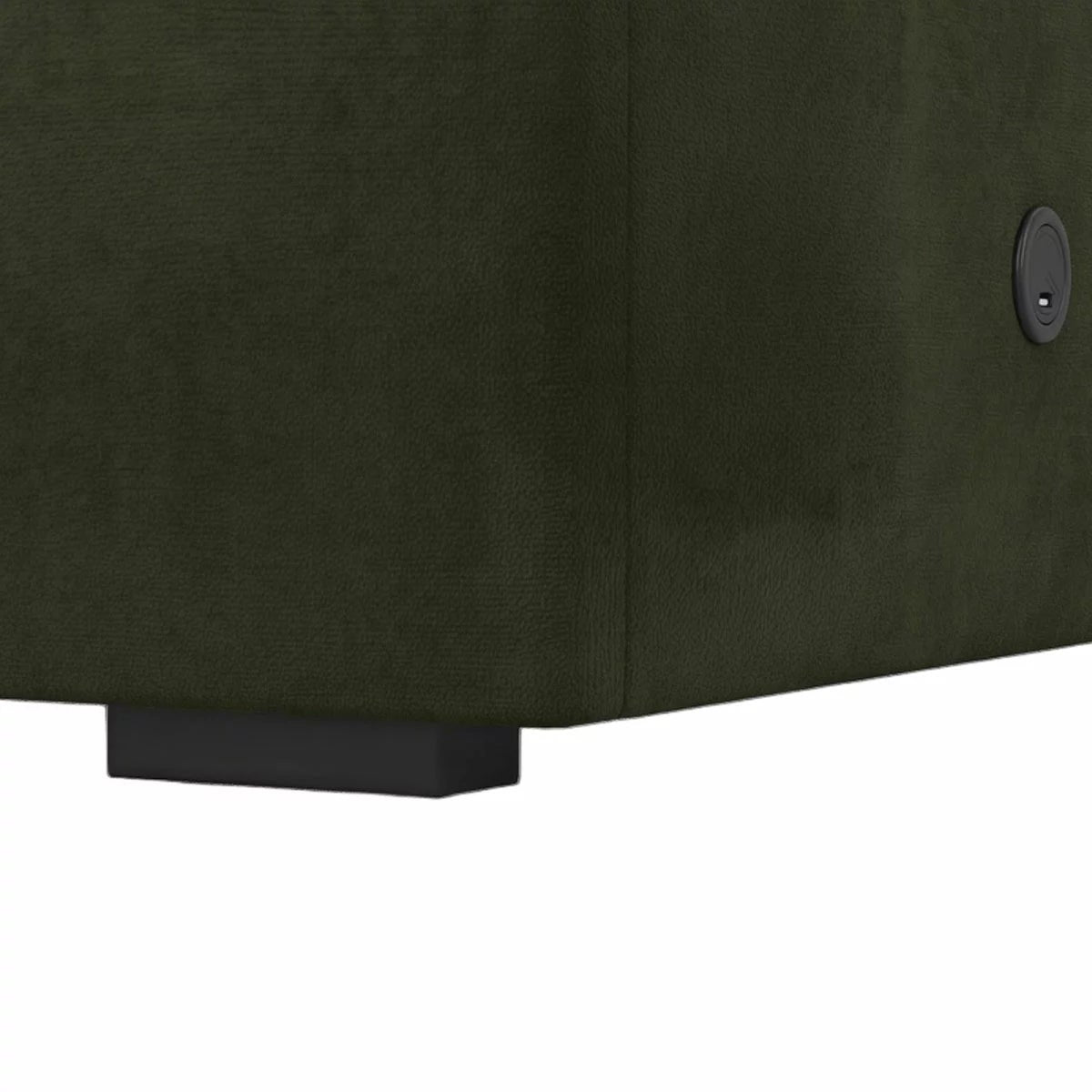 Highgrove Kavalan Green Fabric Full Ottoman Bed Frame in 3 Sizes, view 5