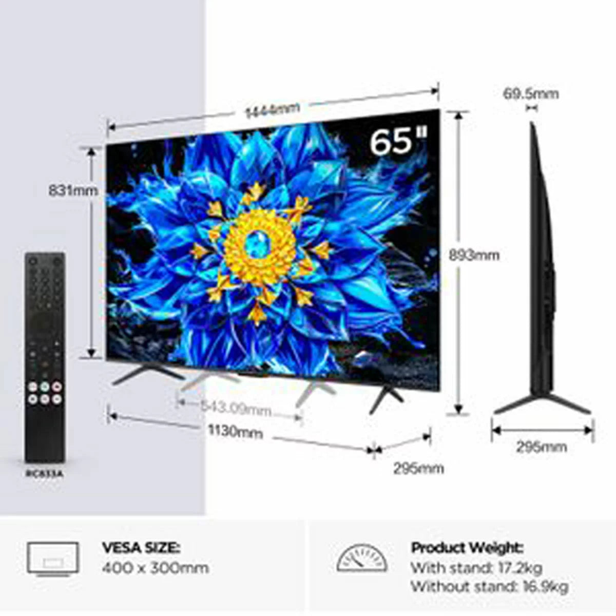 TCL 65P8L-UK 65 Inch Mini LED TV