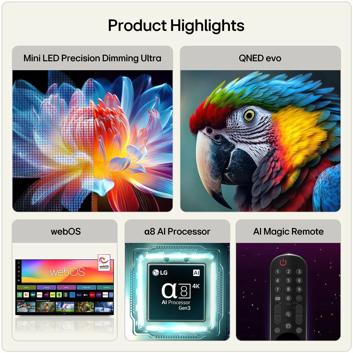 LG 115QNED93B6 115 Inch QNED 4K Ultra HD Smart TV