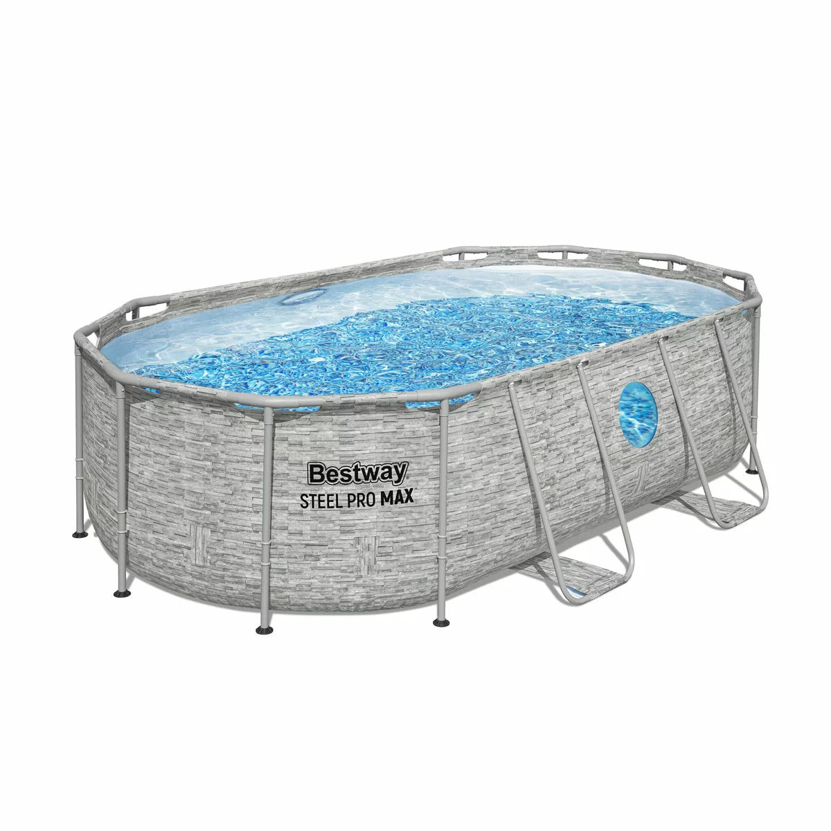 Bestway® 14ft (4.2m) Steel Pro MAX™ Splashview™ Oval Above Ground Pool Set