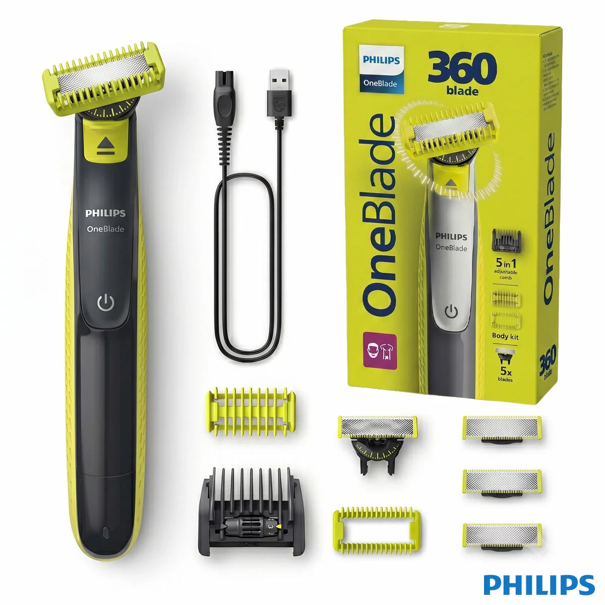 Philips OneBlade Face & Body with 3 additional blades