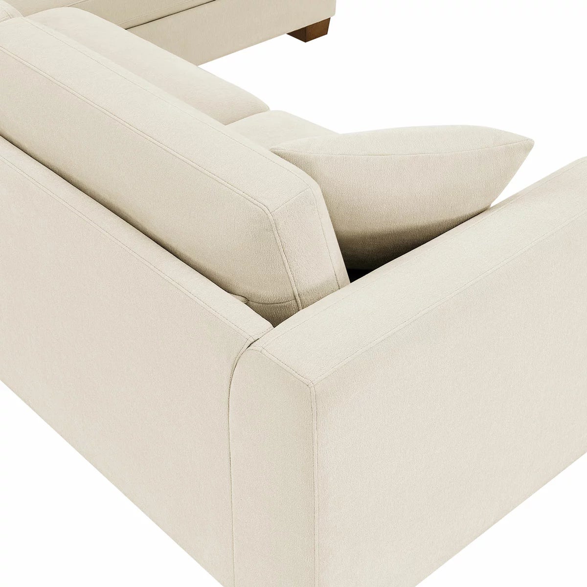 Thomasville Walsen Cream Fabric Corner Sofa with Storage Ottoman in 2 Configurations, view 15