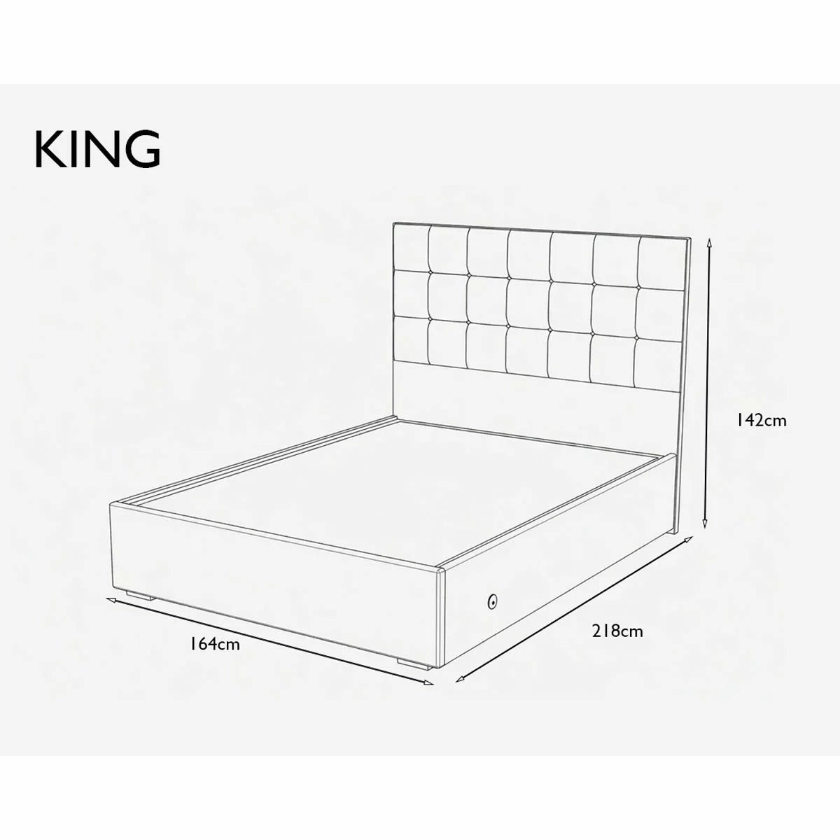 Highgrove Kavalan Green Fabric Full Ottoman Bed Frame in 3 Sizes, view 13