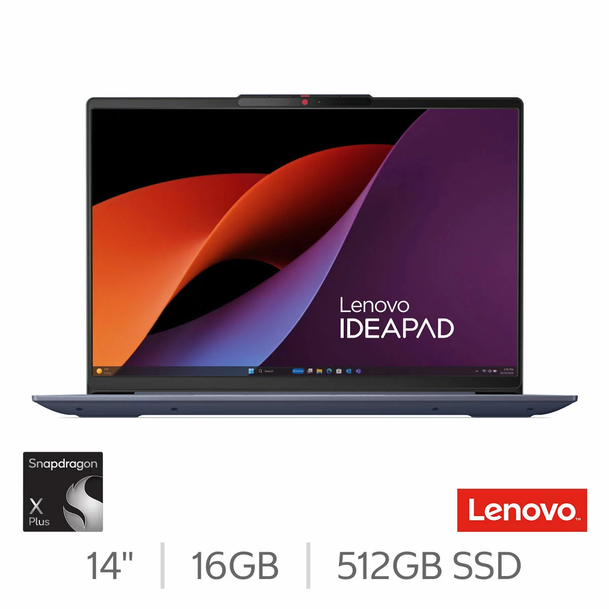 Lenovo IdeaPad Slim 5, Copilot+ PC, Snapdragon X Plus, 16GB RAM, 512GB SSD, 14