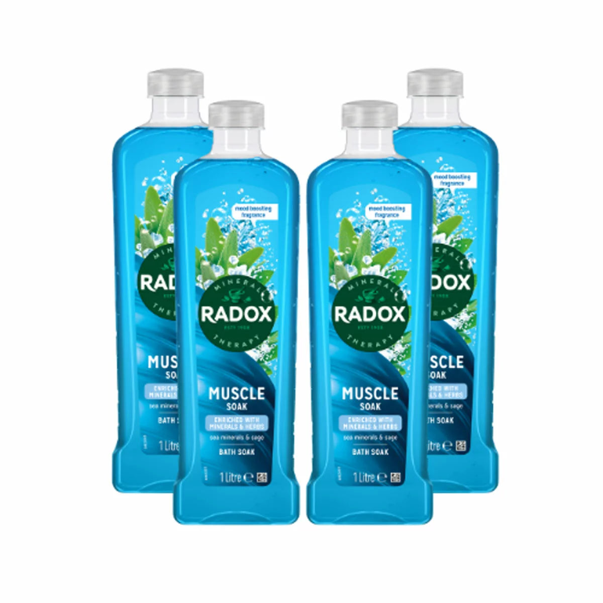 Radox Muscle Bath Soak, 4 x 1L