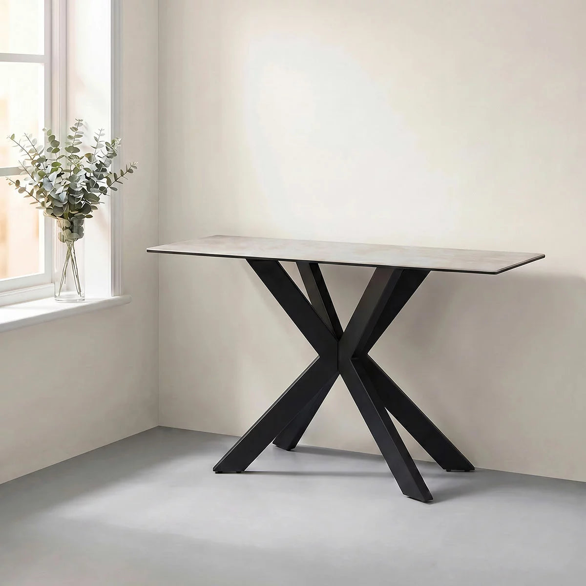 Indus Valley Arden Sand Ceramic Console Table
