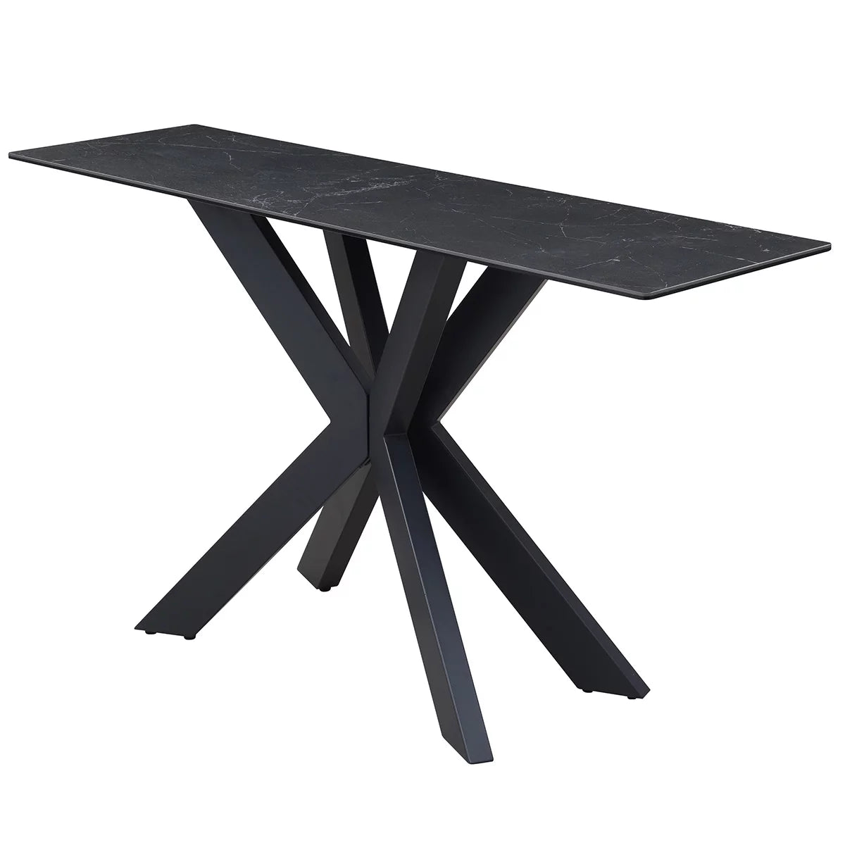 Indus Valley Arden Black Ceramic Console Table