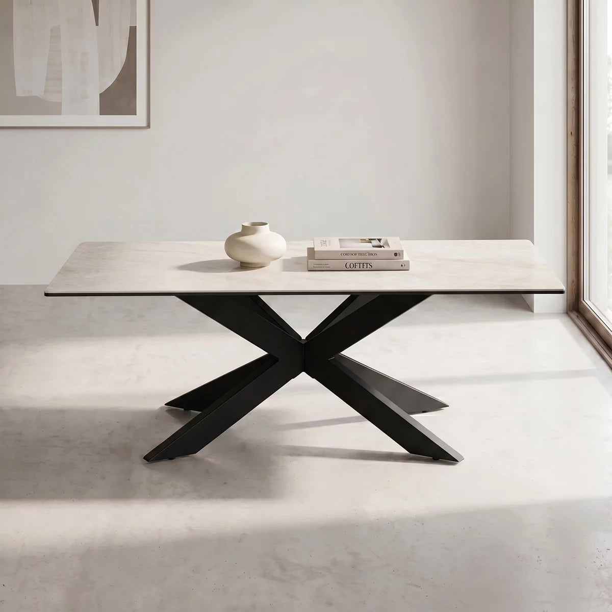 Indus Valley Arden Sand Ceramic Coffee Table