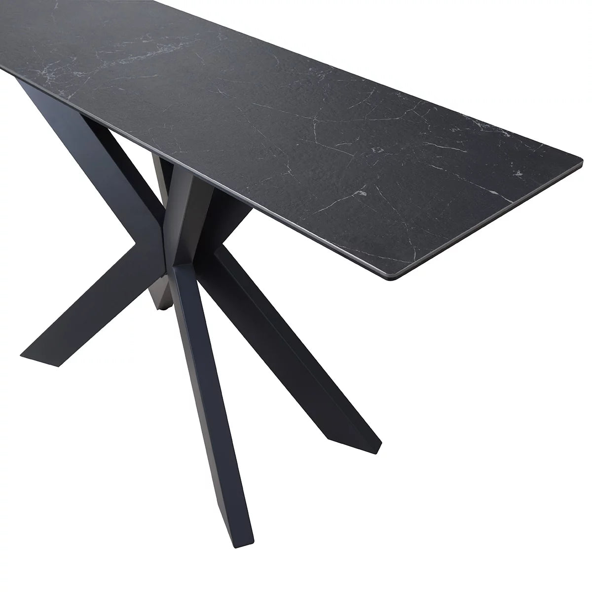 Indus Valley Arden Black Ceramic Console Table
