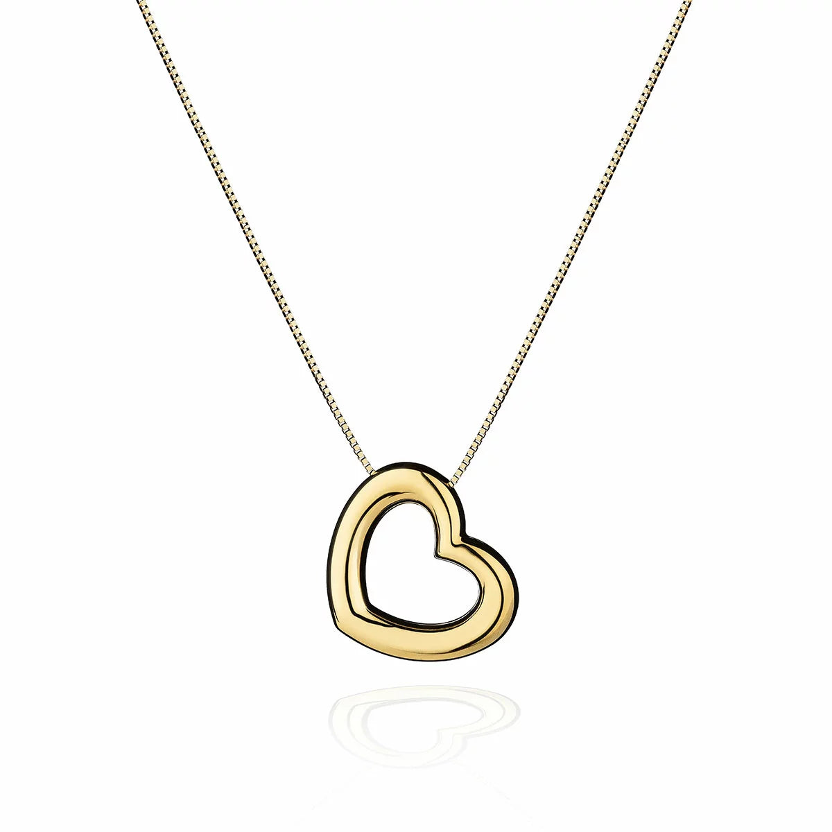 14ct Yellow Gold Open Heart Pendant