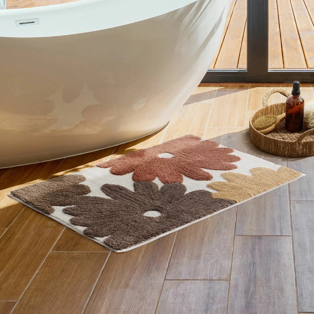 Home Inspiration Flower Bath Mat, 55 x 91 cm, view 12