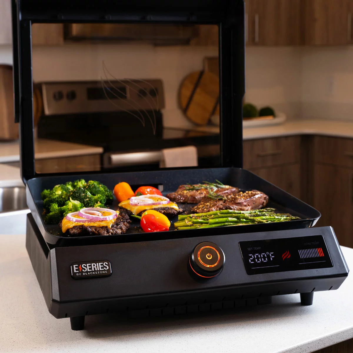 Blackstone E-Series 17" Tabletop Electric Griddle with Hood
