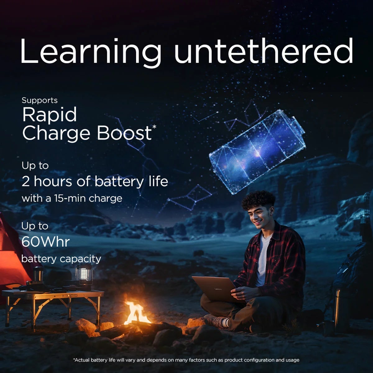 Lenovo IdeaPad Slim 3, Copilot+ PC, Snapdragon X1, 16GB RAM, 256GB SSD, 15.3 inch Laptop, 83N3007AUK, view 5
