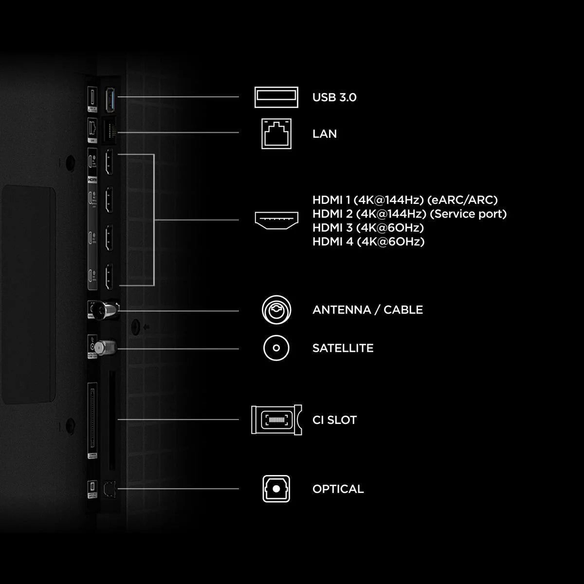 TCL 75Q7D 75 Inch RGB-Mini LED TV, view 3