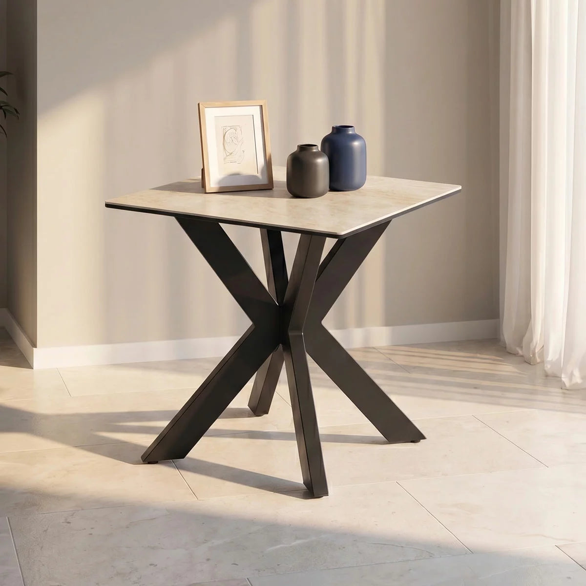 Indus Valley Arden Sand Ceramic Side Table