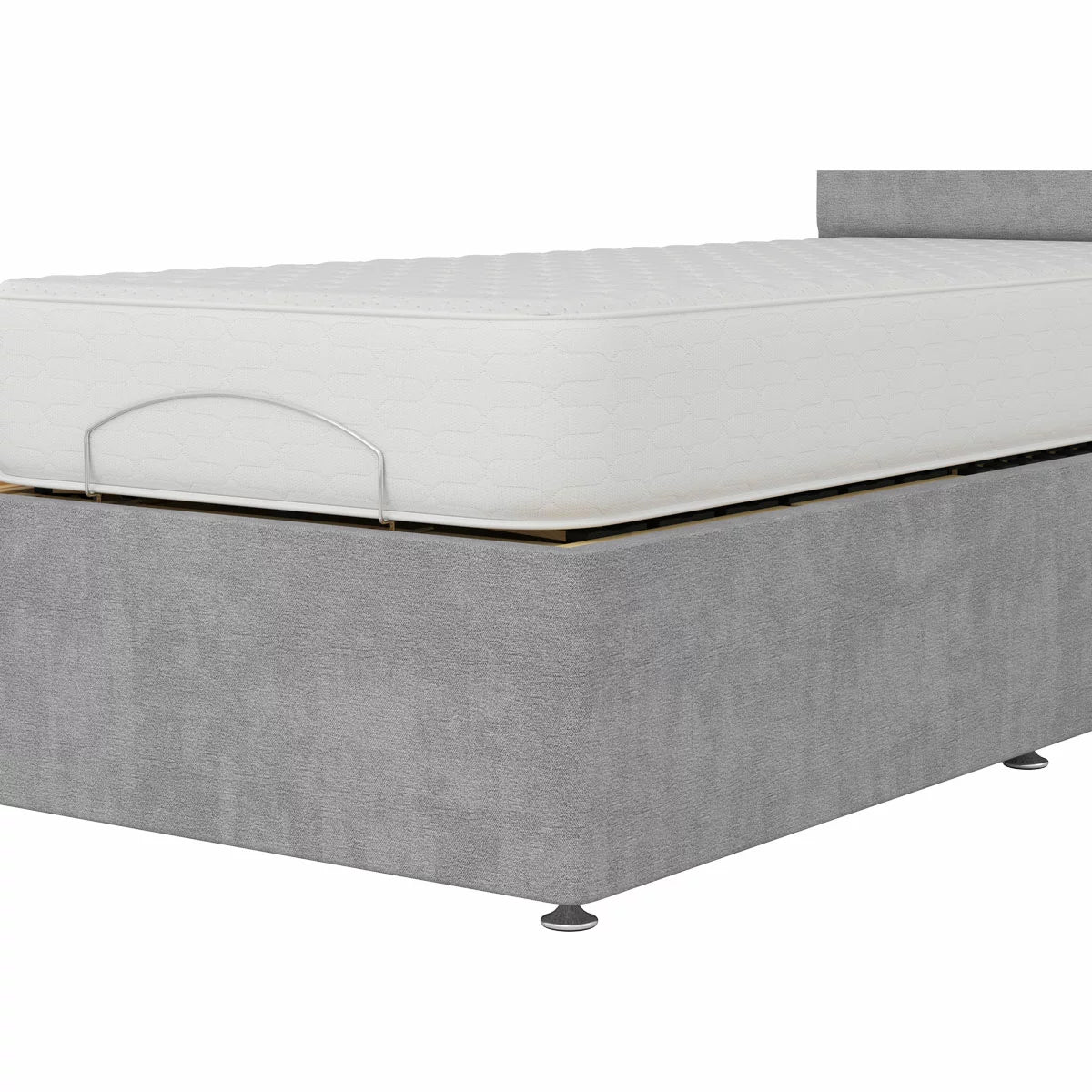 Highgrove Fenton Grey Fabric Electric Adjustable Bed Base With Medium Memory