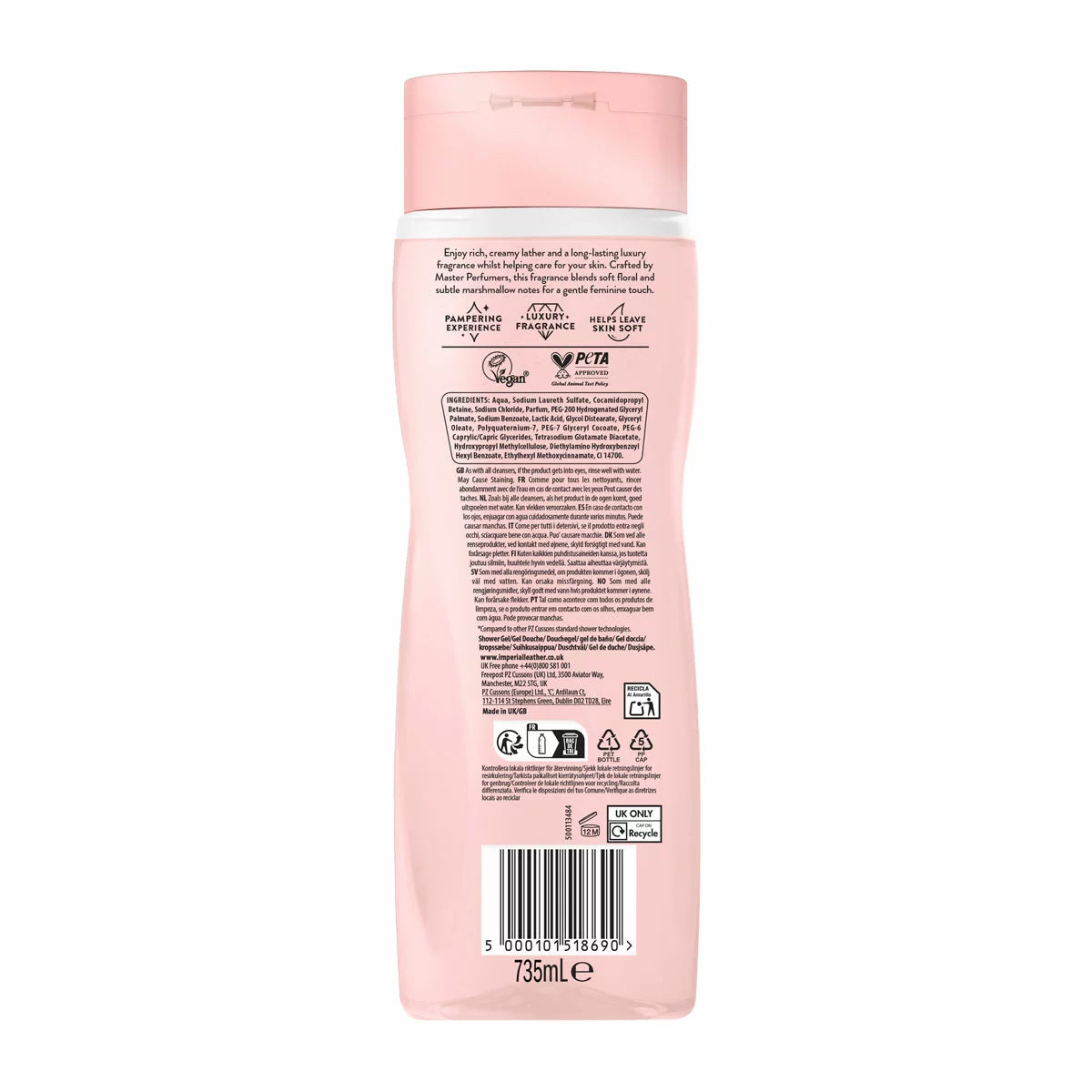 Imperial Leather Shower Gel in 2 Options, 6 x 735ml