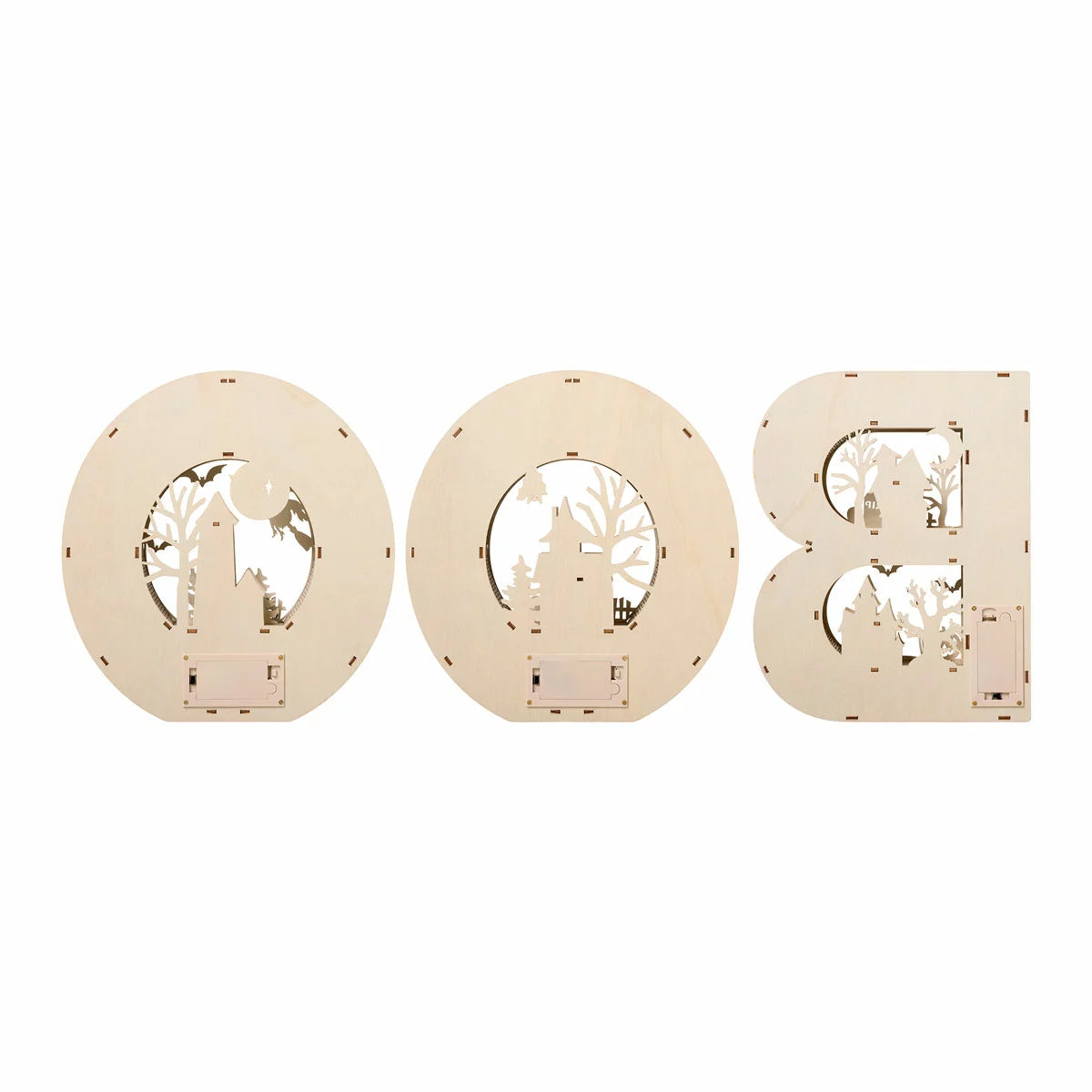 Light Up Wooden BOO Letters - Set of 3