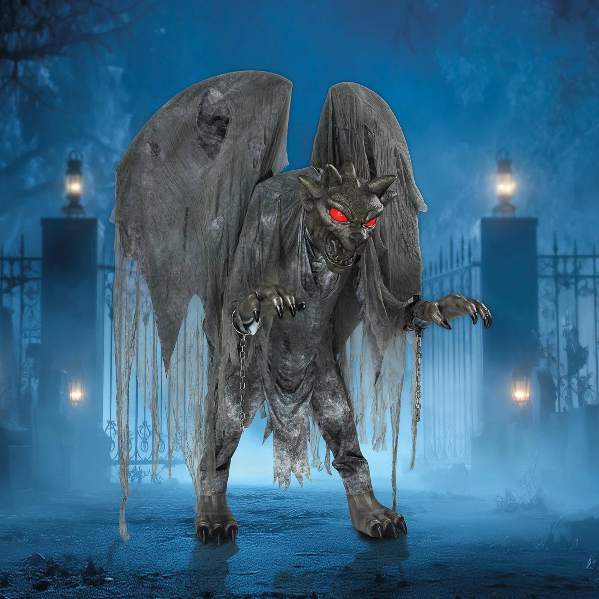 Halloween 7.5ft (2.3m) Animated Gargoyle With Lights & Sounds