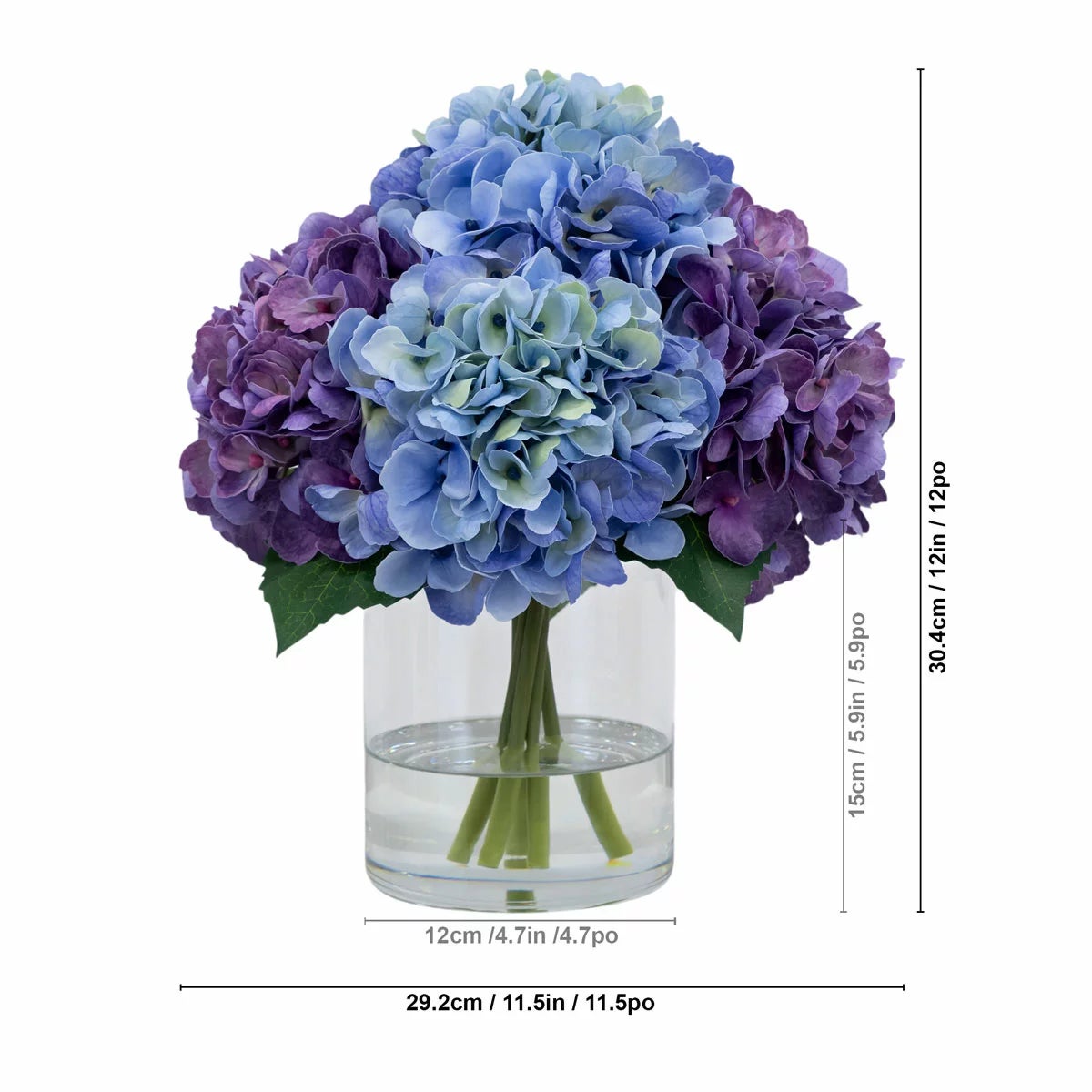 Real Touch Artificial Hydrangea in Vase, view 6