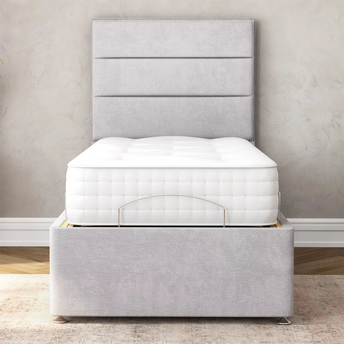 Highgrove Radnor Grey Fabric Electric Adjustable Bed Frame with 1000 Spring