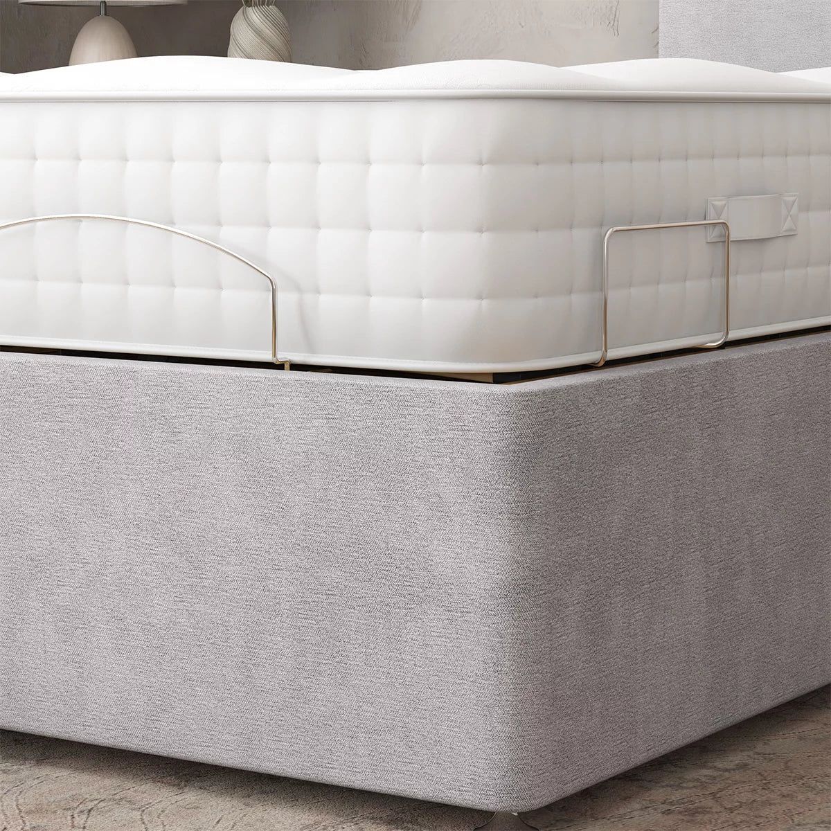 Highgrove Radnor Grey Fabric Electric Adjustable Bed Frame with 1000 Spring